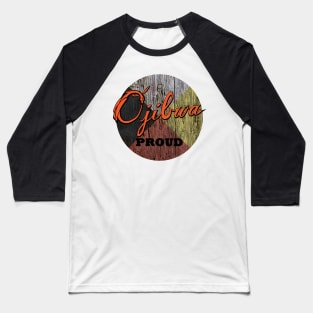 Ojibwa Proud Medicine Wheel Baseball T-Shirt